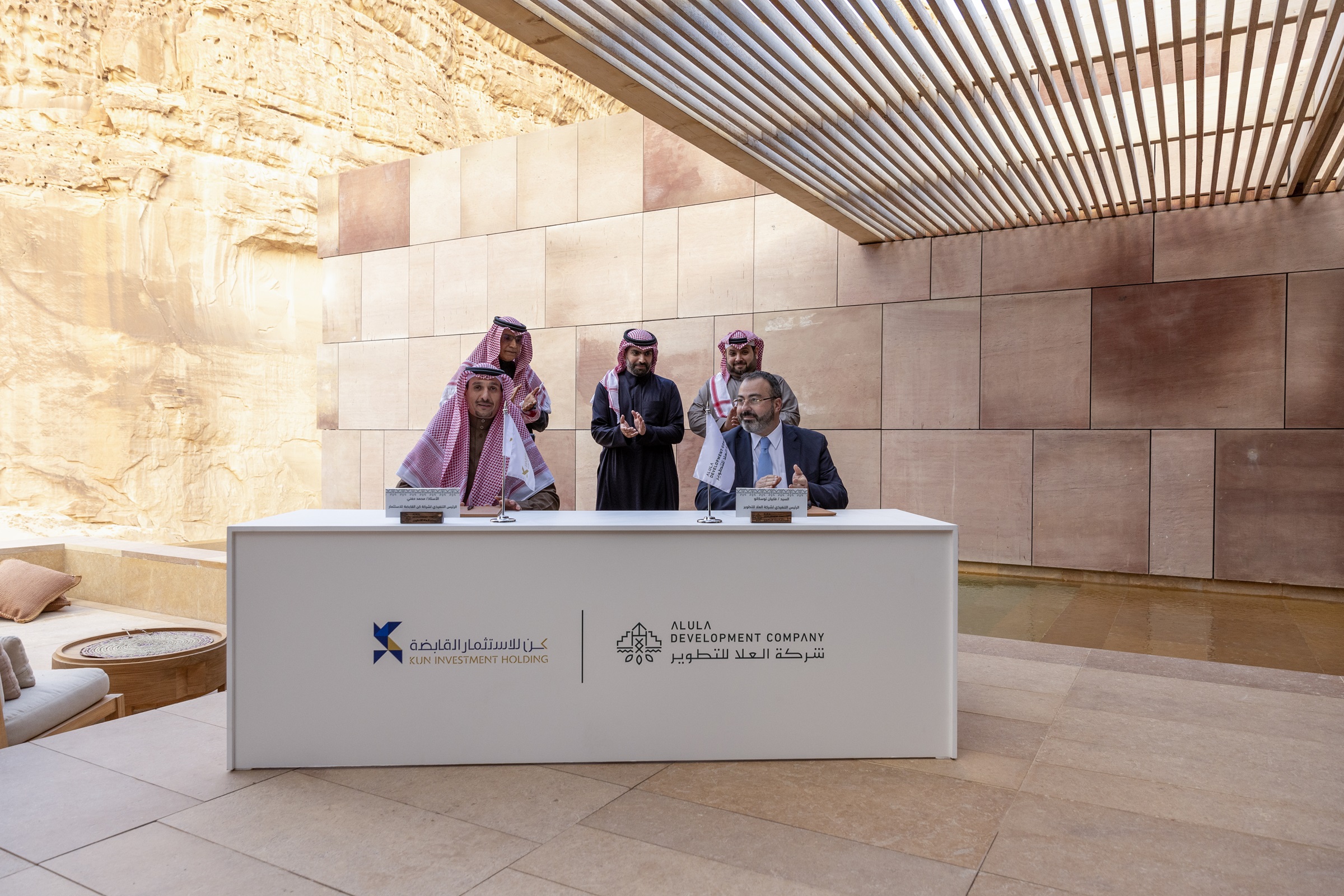 Governor of the Royal Commission for AlUla oversees the Signing Ceremony as KUN Investment Holding and AlUla Development Company Join Forces for the Aman Hegra Project Development